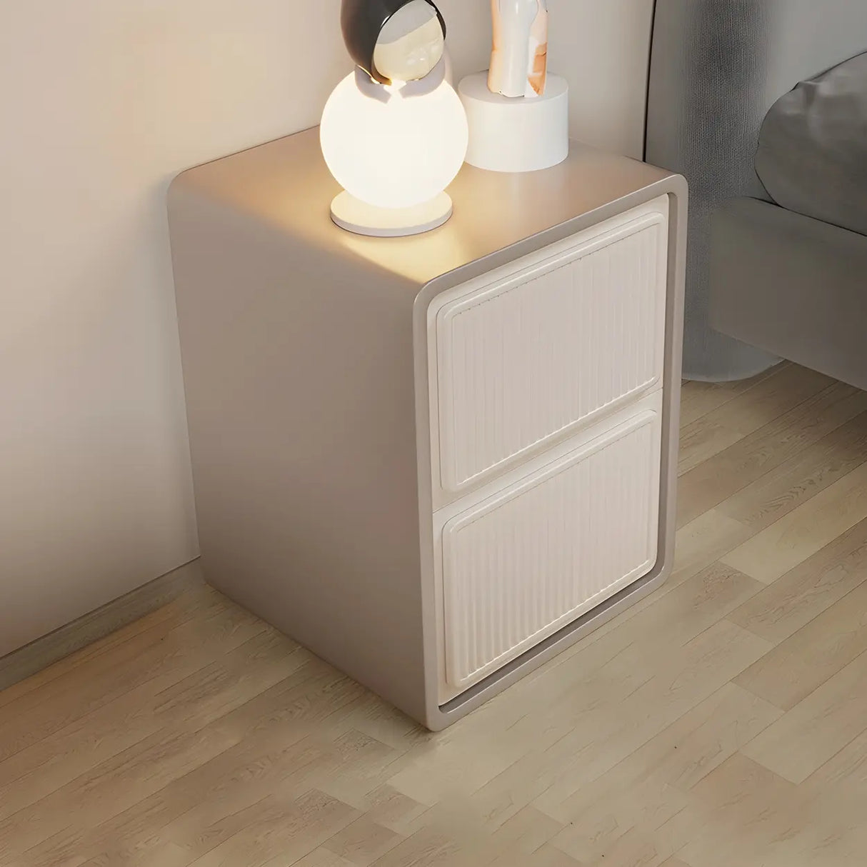Morandi Theme Wood Drawers Storage Kids Nightstand Image - 29