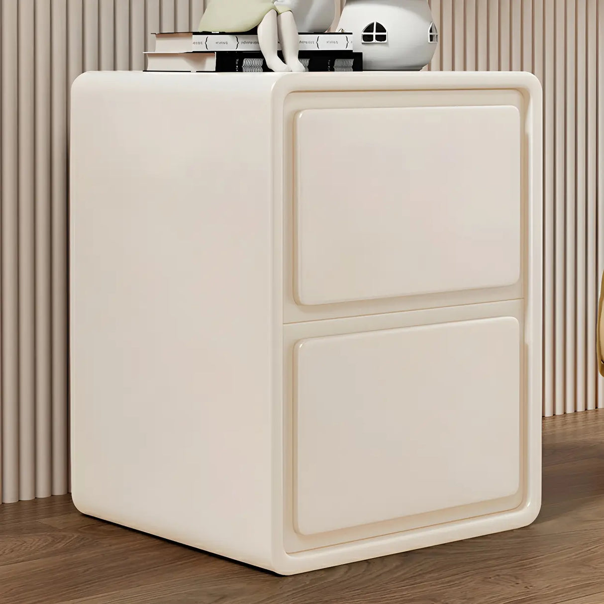 Morandi Theme Wood Drawers Storage Kids Nightstand Image - 17