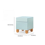 Morandi-Themed Wooden Kids Nightstand with Drawers #size