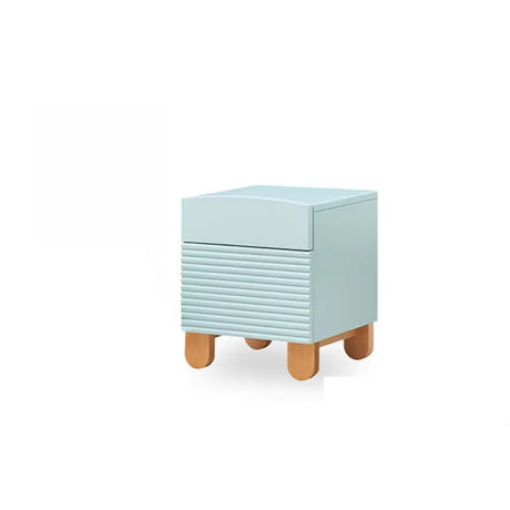 Morandi-Themed Wooden Kids Nightstand with Drawers Image - 2