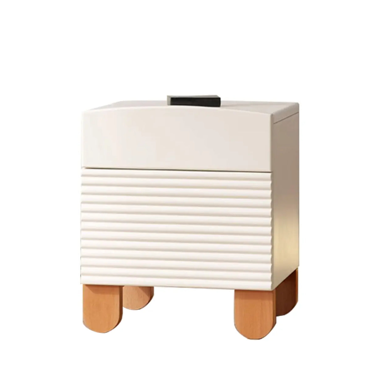 Morandi-Themed Wooden Kids Nightstand with Drawers Image - 5