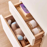 Morandi-Themed Wooden Kids Nightstand with Drawers Image - 7