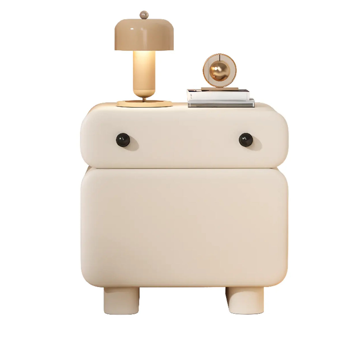 Morandi Wood Tip Resistant Kids Nightstand with 2-Drawer Image - 10