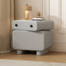 Morandi Wood Tip Resistant Kids Nightstand with 2-Drawer Image - 11