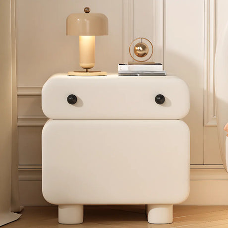 Morandi Wood Tip Resistant Kids Nightstand with 2-Drawer Image - 1