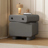 Morandi Wood Tip Resistant Kids Nightstand with 2-Drawer Image - 7