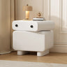 Morandi Wood Tip Resistant Kids Nightstand with 2-Drawer Image - 9
