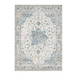 Moroccan Rectangle Beige Anti-Slip Floral Area Rug Image - 5