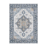 Moroccan Rectangle Polyester Blue Large Area Rug Image - 3