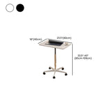 Movable Adjustable White Wooden Small Narrow Desk Image - 13