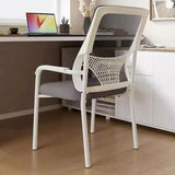 Mrtal Frame Ergonomic Mesh Back Upholstered Office Chair Image - 1