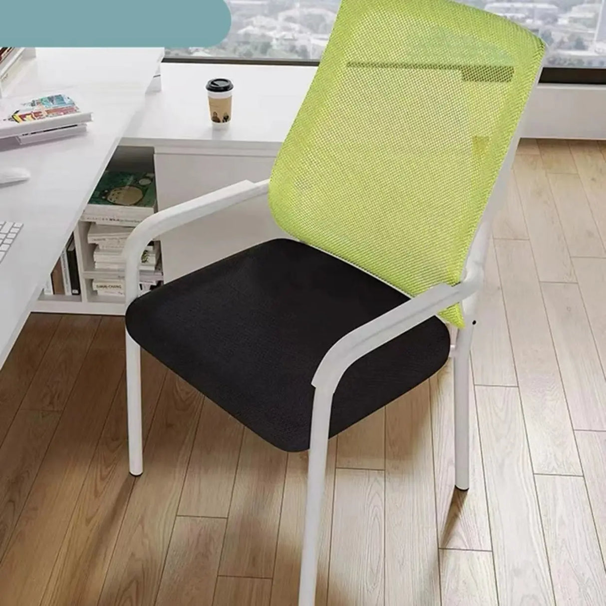 Mrtal Frame Ergonomic Mesh Back Upholstered Office Chair Image - 11