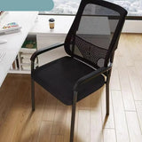 Mrtal Frame Ergonomic Mesh Back Upholstered Office Chair Image - 2