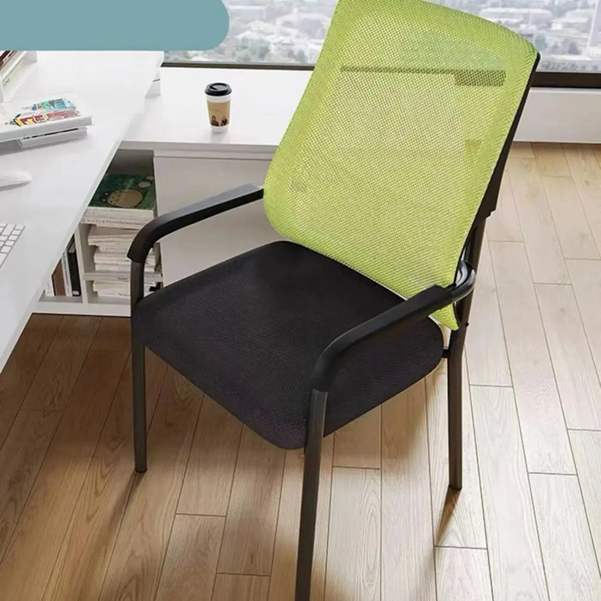 Mrtal Frame Ergonomic Mesh Back Upholstered Office Chair Image - 9
