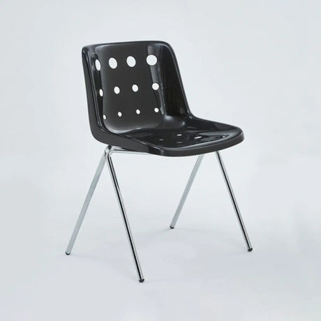 Multi-Color Armless Metal Ergonomic Plastic Office Chair Image - 2