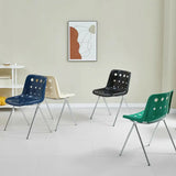 Multi-Color Armless Metal Ergonomic Plastic Office Chair Image - 3
