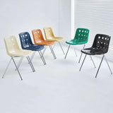 Multi-Color Armless Metal Ergonomic Plastic Office Chair Image - 4