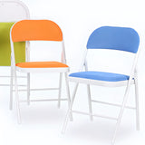 Multi-Color Armless Modern Foldable Metal Office Chair Image - 10