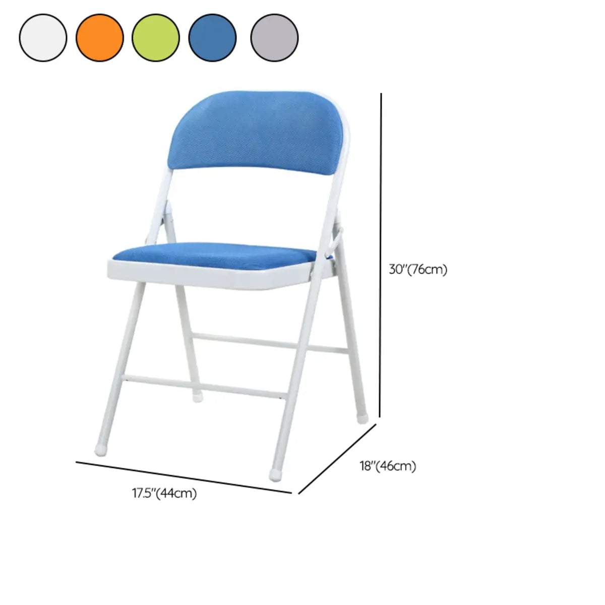 Multi-Color Armless Modern Foldable Metal Office Chair 