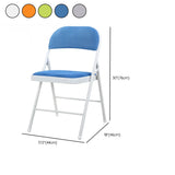 Multi-Color Armless Modern Foldable Metal Office Chair #size
