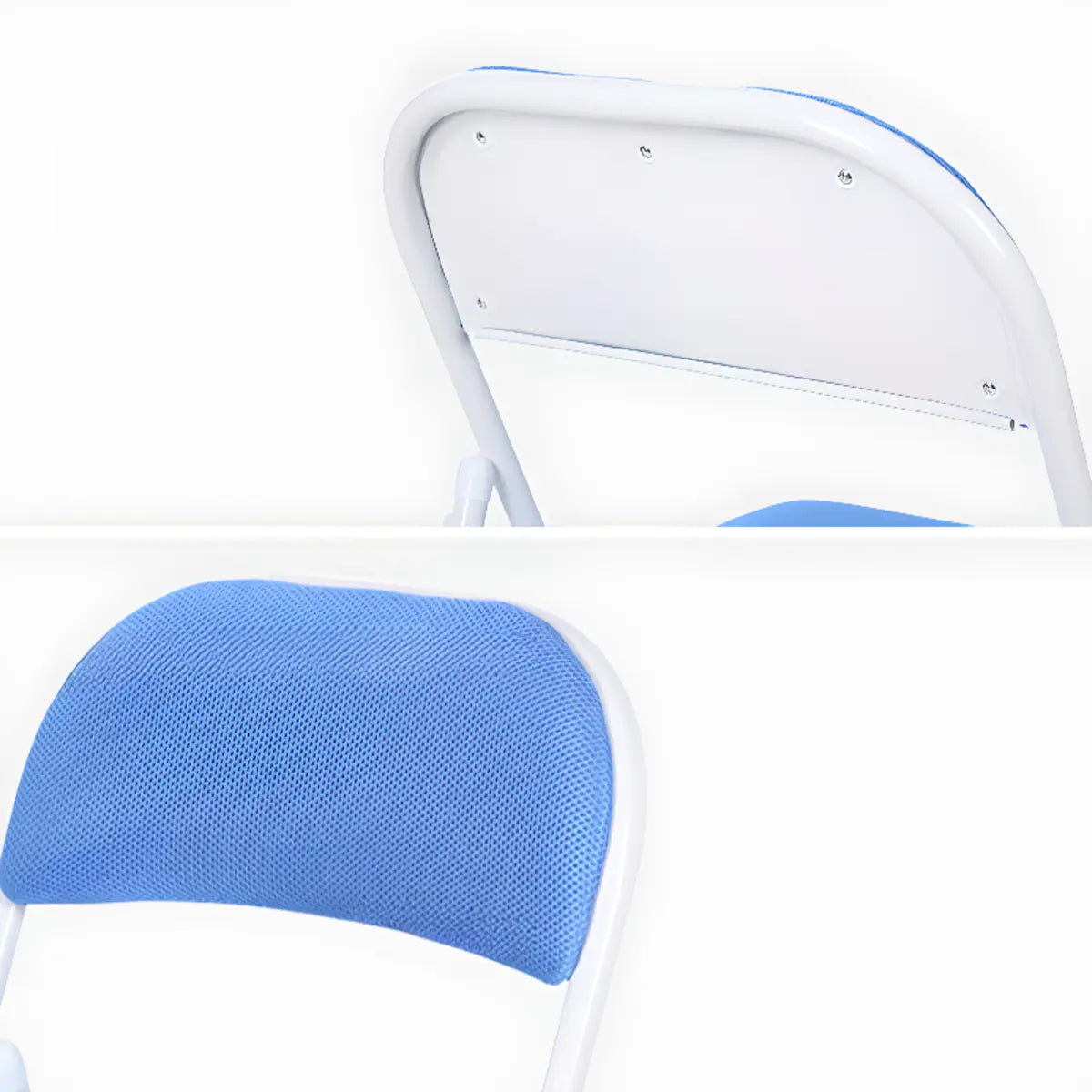 Multi-Color Armless Modern Foldable Metal Office Chair Image - 8