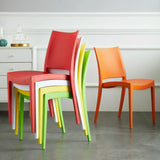 Multi-Color Armless Stackable Plastic Task Office Chairs Image - 1