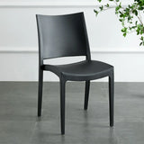 Multi-Color Armless Stackable Plastic Task Office Chairs Image - 2