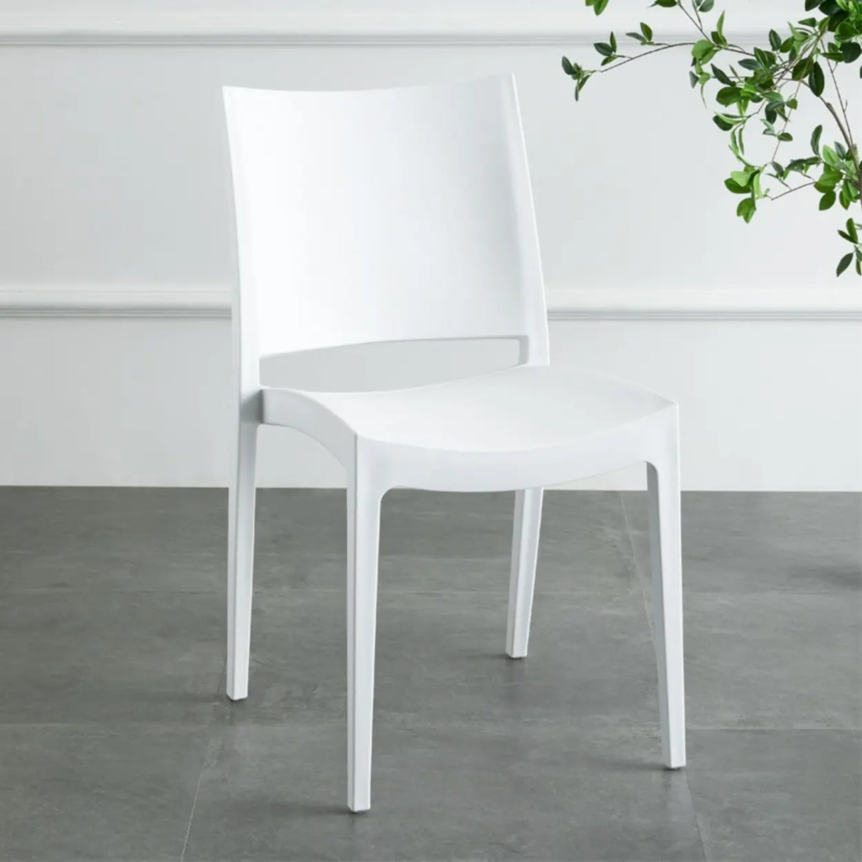 Multi-Color Armless Stackable Plastic Task Office Chairs Image - 3