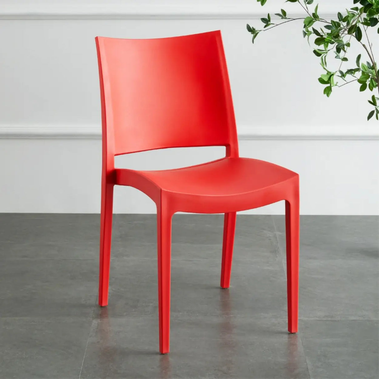 Multi-Color Armless Stackable Plastic Task Office Chairs Image - 5