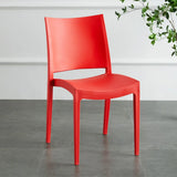Multi-Color Armless Stackable Plastic Task Office Chairs Image - 5