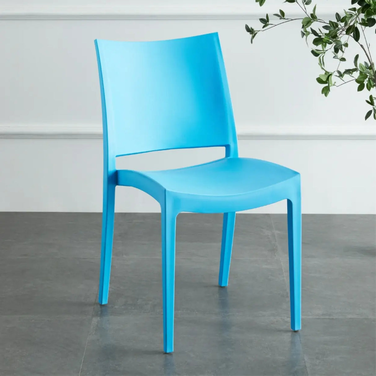 Multi-Color Armless Stackable Plastic Task Office Chairs Image - 9