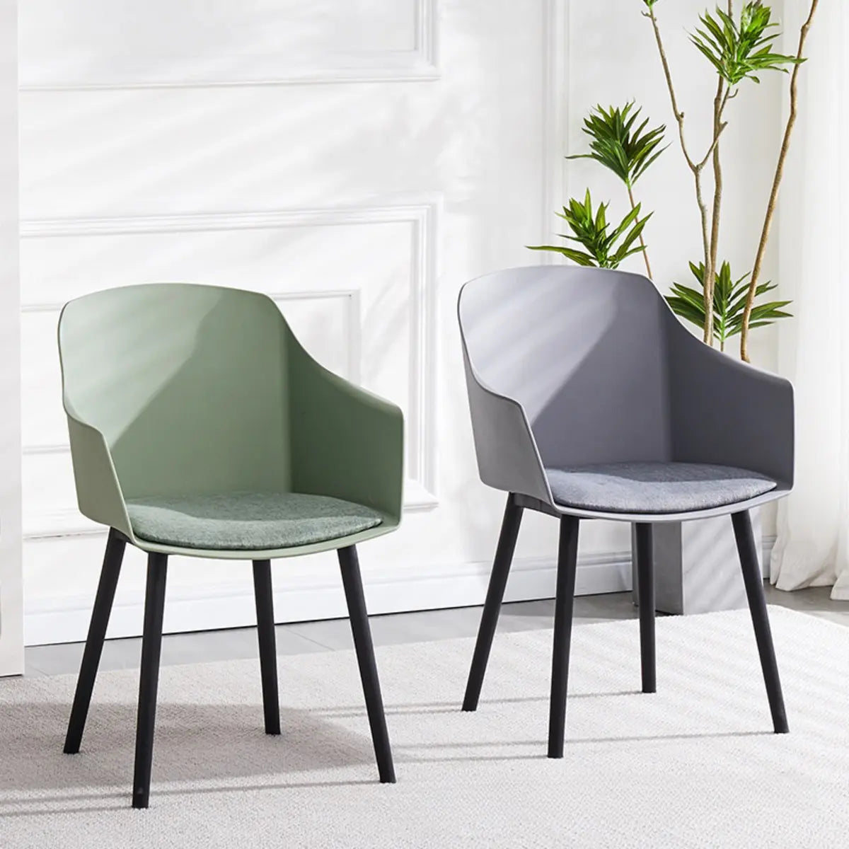 Multi-Color Ergonomic Curved Upholstered Office Chair Image - 1