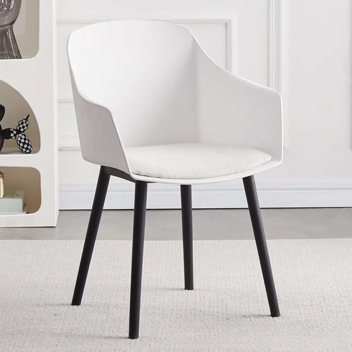 Multi-Color Ergonomic Curved Upholstered Office Chair Image - 11