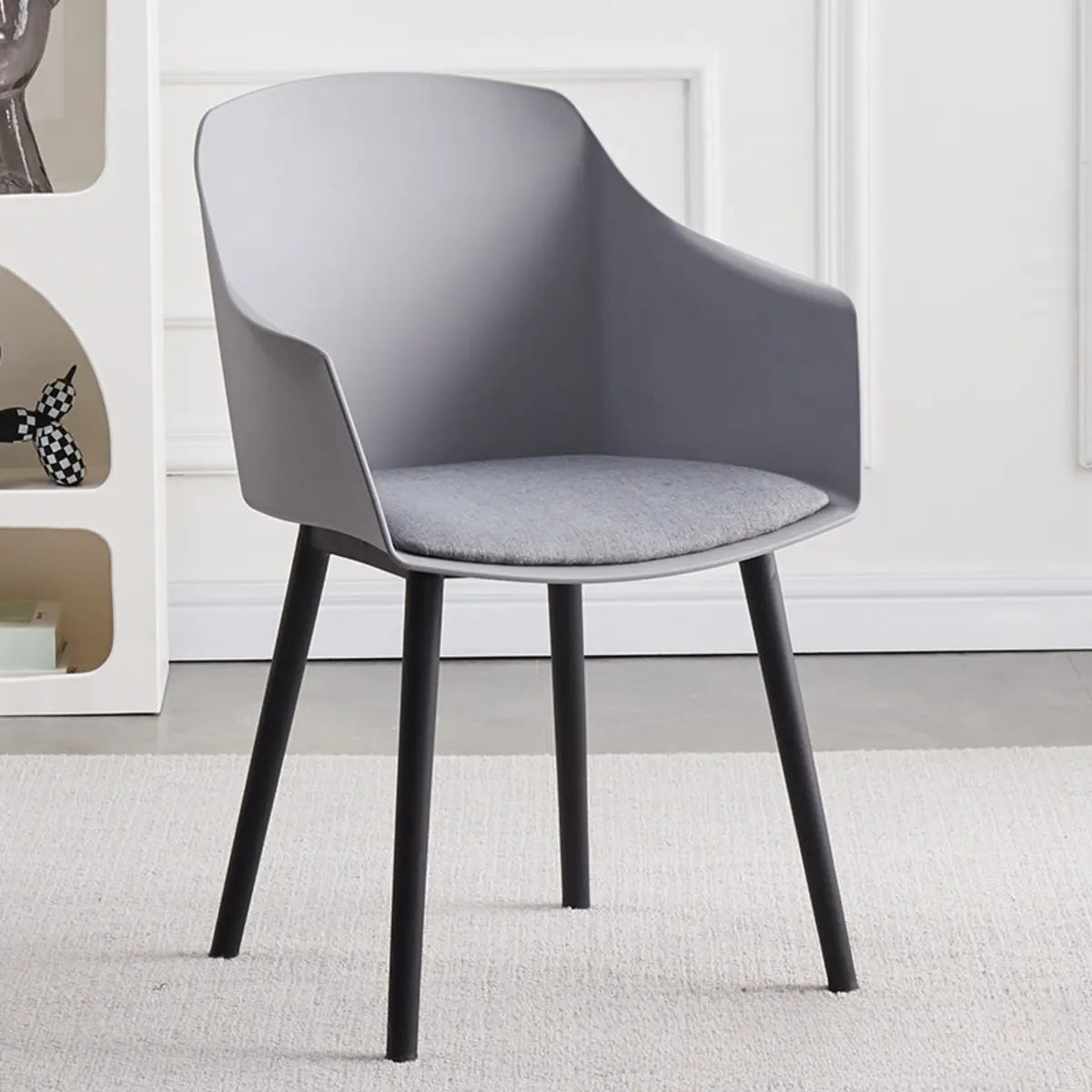 Multi-Color Ergonomic Curved Upholstered Office Chair Image - 5