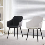 Multi-Color Ergonomic Curved Upholstered Office Chair Image - 6