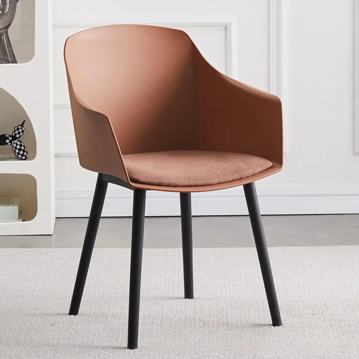 Multi-Color Ergonomic Curved Upholstered Office Chair Image - 9