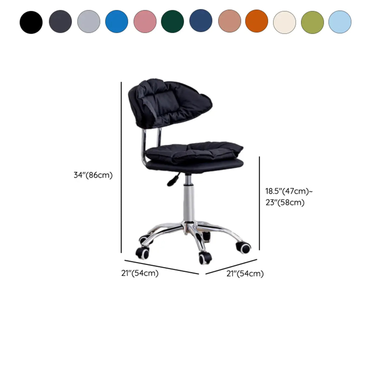 Multi-Color Ergonomic Leather Rotatable Office Chair Image - 35