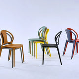 Multi-Color Ergonomic Stackable Plastic Office Chair Image - 1