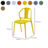 Multi-Color Ergonomic Stackable Plastic Office Chair #size