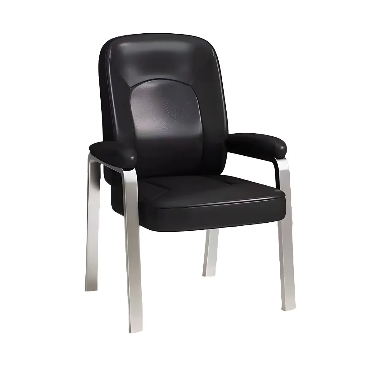 Multi-color Metal Frame Leather Silver Arms Office Chair Image - 10