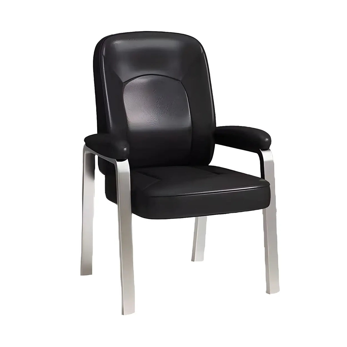 Multi-color Metal Frame Leather Silver Arms Office Chair Image - 10