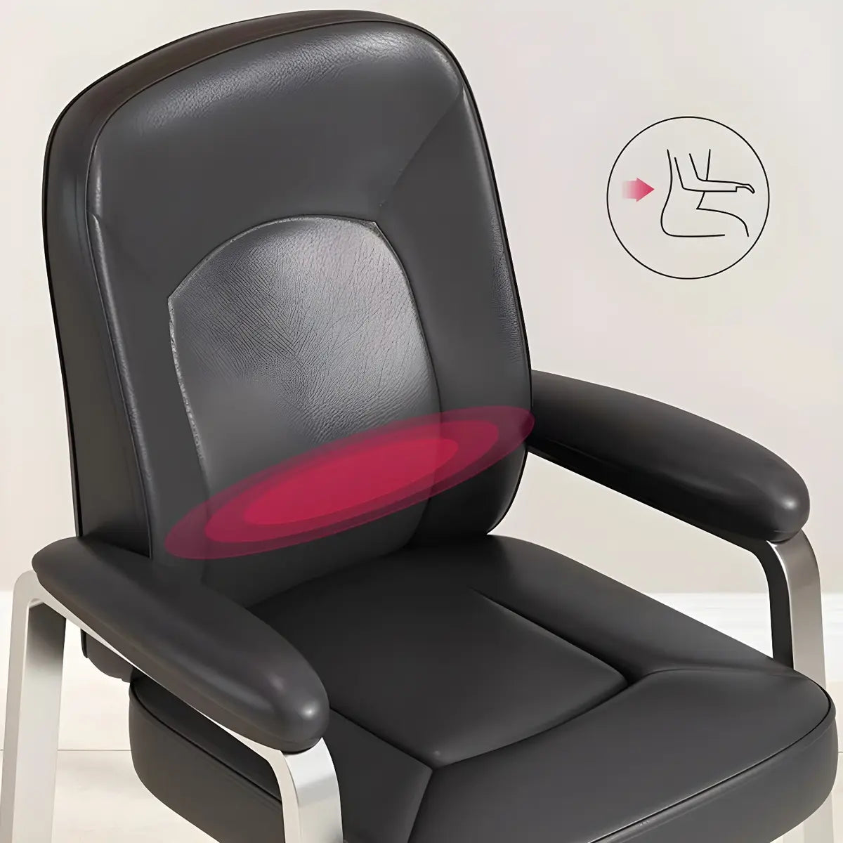 Multi-color Metal Frame Leather Silver Arms Office Chair Image - 13