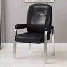 Multi-color Metal Frame Leather Silver Arms Office Chair Image - 5