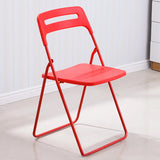 Multi-Color Minimalist Folding Plastic Armless Office Chair Image - 11
