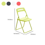 Multi-Color Minimalist Folding Plastic Armless Office Chair #size