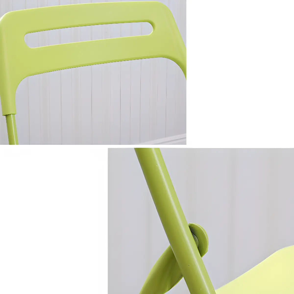 Multi-Color Minimalist Folding Plastic Armless Office Chair Image - 6
