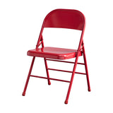 Multi-color Modern Foldable Armless Metal Office Chair Image - 17