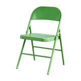 Multi-color Modern Foldable Armless Metal Office Chair Image - 19