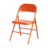 Multi-color Modern Foldable Armless Metal Office Chair Image - 21