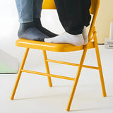 Multi-color Modern Foldable Armless Metal Office Chair Image - 22
